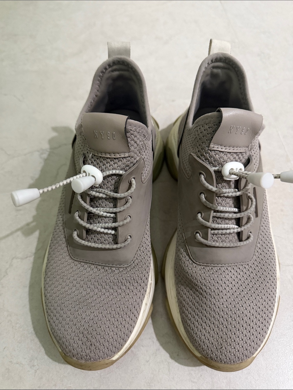 Steve Madden Men's Taupe Knit Slip-On Sneakers
